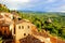 Tuscan town at sunset