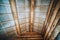 Tuscan traditional oak wood beam ceiling