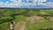 Tuscany aerial landscape with olive trees, Italy