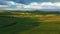 Tuscany aerial sunrise farmland hill landscape