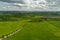 Tuscany aerial view from drone in the spring time