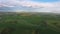 Tuscany aerial view of farmland hill country
