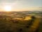 Tuscany countryside hills, stunning aerial view in spring