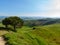 Tuscany countryside hills, stunning aerial view in spring