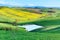 Tuscany, Crete Senesi rural lake landscape, Italy.