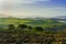 Tuscany, farmhouse and landscape on the hills of Val d'Orcia - Italy