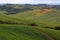 Tuscany farmland hill fields in Italy