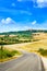 Tuscany, road to Pienza medieval village. Siena, Val d Orcia, Italy