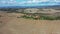 Tuscany rural landscape with house, cypress road and hills.