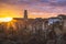 Tuscany Sunset on Pitigliano, Italy