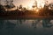 Tuscany, a swimming pool at sunset somewhere in Val d`Orcia - 05/30/2016