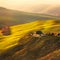 Tuscany, Volterra Le Balze rural landscape. Italy