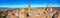 Tuscany, Volterra town skyline, church and panorama view. Maremma, Italy, Europe. Panoramic view of Volterra, medieval Tuscan town