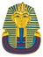 tutankhamun great golden death mask egypt travel vector illustration transparent background