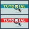 Tutorial word with magnifier concept