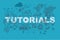 Tutorials web page banner concept with thin line flat design