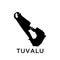 Tuvalu map icon vector trendy