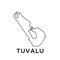 Tuvalu map icon vector trendy