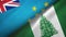 Tuvalu and Norfolk Island two flags textile cloth, fabric texture