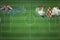 Tuvalu vs Croatia Soccer Match, national colors, national flags, soccer field, football game, Copy space