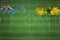 Tuvalu vs Ghana Soccer Match, national colors, national flags, soccer field, football game, Copy space
