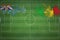 Tuvalu vs Mali Soccer Match, national colors, national flags, soccer field, football game, Copy space