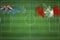 Tuvalu vs Peru Soccer Match, national colors, national flags, soccer field, football game, Copy space