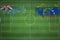 Tuvalu vs Venezuela Soccer Match, national colors, national flags, soccer field, football game, Copy space