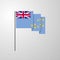 Tuvalu waving Flag creative background