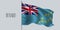 Tuvalu waving flag on flagpole vector illustration