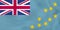 Tuvalu waving flag. Tuvalu national flag background texture