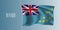 Tuvalu waving flag vector illustration