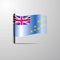 Tuvalu waving Shiny Flag design vector
