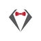 Tuxedo  icon Vector Illustration design Logo