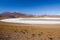 Tuyajto Lagoon and salt flat in Atacama Desert, Chile