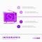 tv, ad, advertising, television, set Infographics Template for Website and Presentation. GLyph Purple icon infographic style