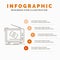 tv, ad, advertising, television, set Infographics Template for Website and Presentation. Line Gray icon with Orange infographic