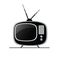 Tv antique black vector