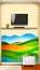 TV background wall Background wall painting three-dimensional decorative wall