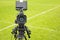 TV camera at the stadium during football matches