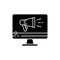 TV commercial black glyph icon