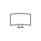 tv, curve icon. Element of television icon for mobile concept and web apps. Thin line tv, curve icon can be used for web and