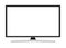 TV flat screen lcd, plasma, tv mock up. white blank HD monitor mockup. Modern video panel black flatscreen.Isolated on white.