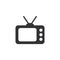 Tv icon in flat style. Television sign vector illustration on white isolated background. Video channel business concept