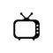 Tv icon in flat style. Television symbol