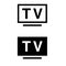 TV icon vector set. televisor illustration sign collection. television set symbol.