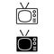 TV icon vector set. televisor illustration sign collection. television set symbol.