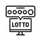 tv lotto line icon vector illustration