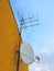 TV radio satellitte wifi antenna, telecommunication wireless technology