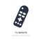 tv remote icon on white background. Simple element illustration from Computer concept